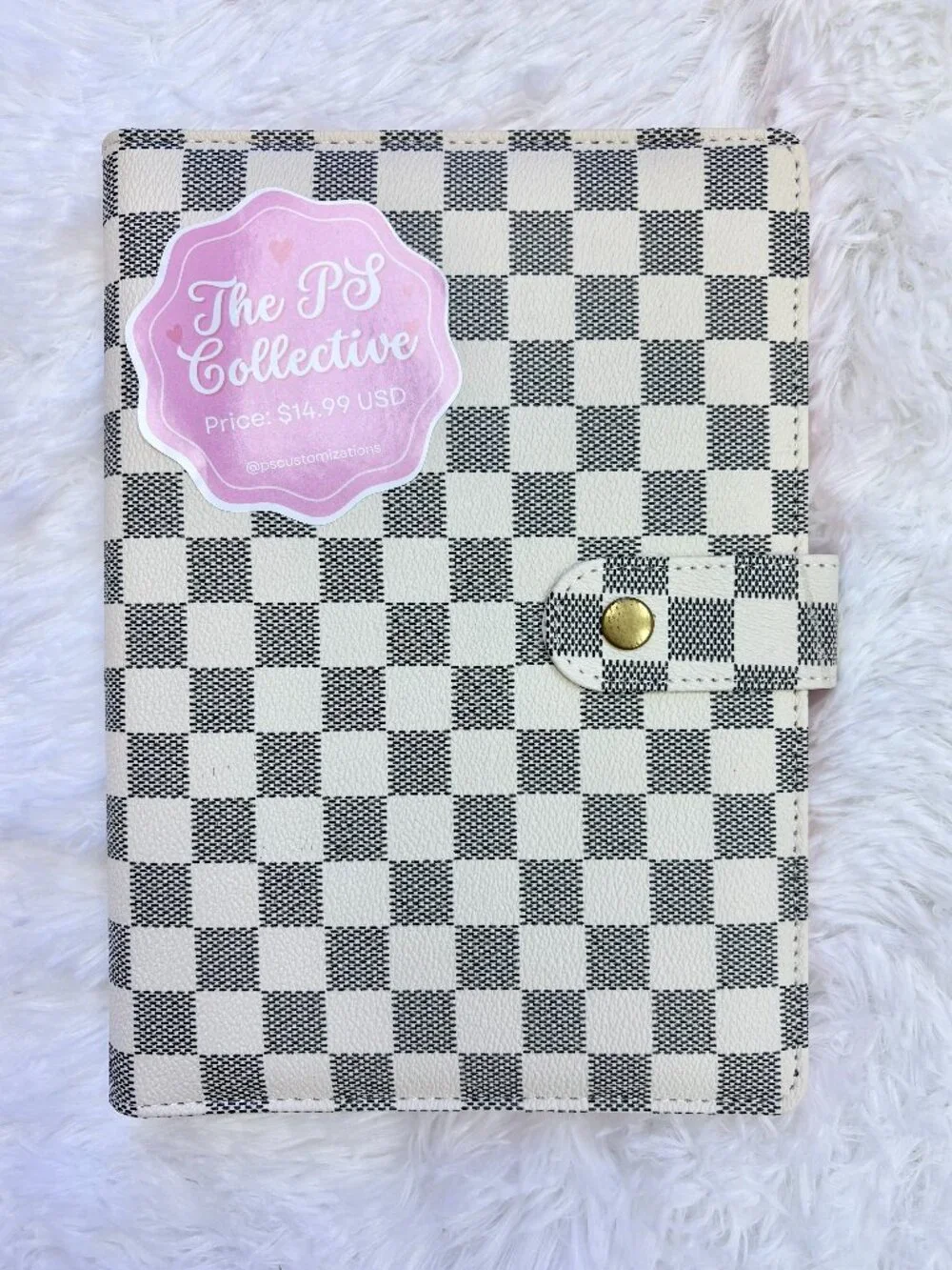 Viral Aesthetic A5 Journal Binder | Cute Checkered Organizer